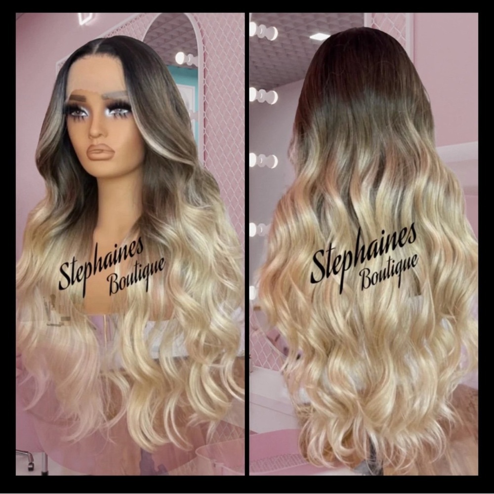 Human Hair Blended Lace Front Wig
